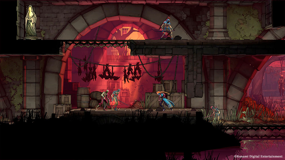 Rose Belmont affronta i demoni in una Parigi devastata in questa scena della demo di Castlevania: Belmont's Curse.