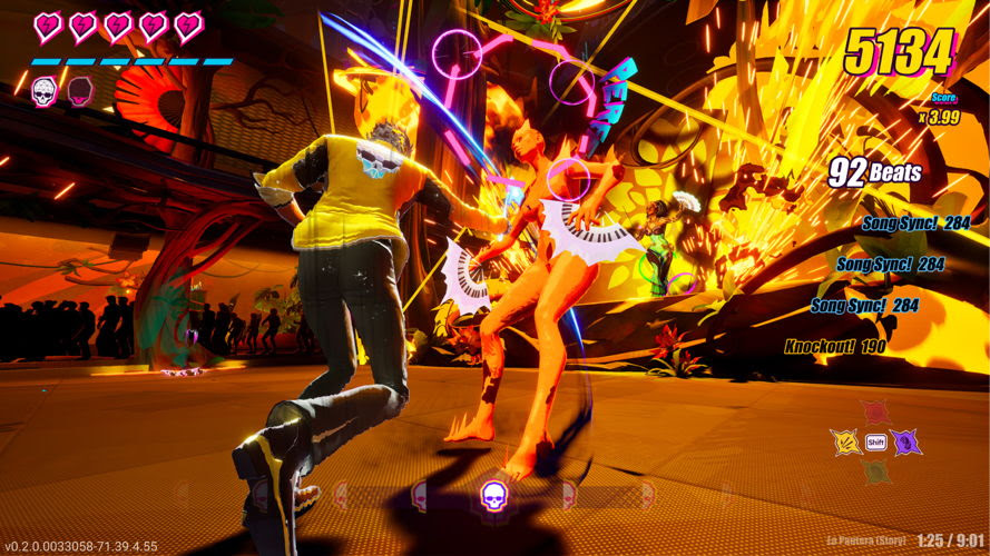 Charlie Disco affronta Dahlia, la Pantera, nella boss fight di Dead As Disco all'interno di The Nightshade.