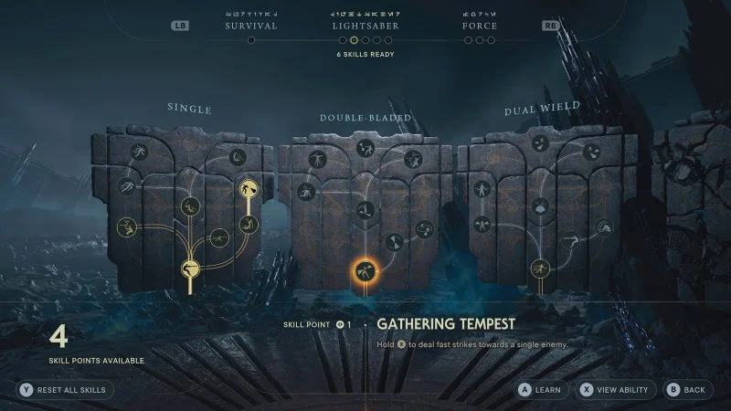 Star Wars Jedi: Survivor Albero delle abilità