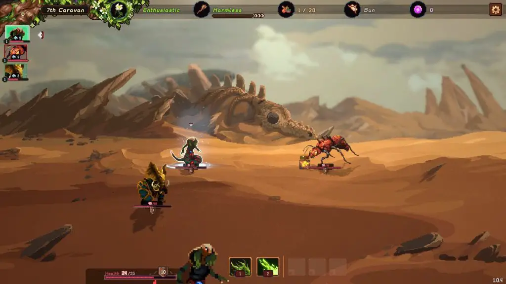 Sandwalkers Combat system