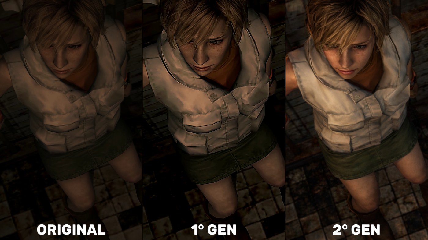 Concetto DLSS 5: lo stesso input produce output visivi diversi nel rendering generativo.