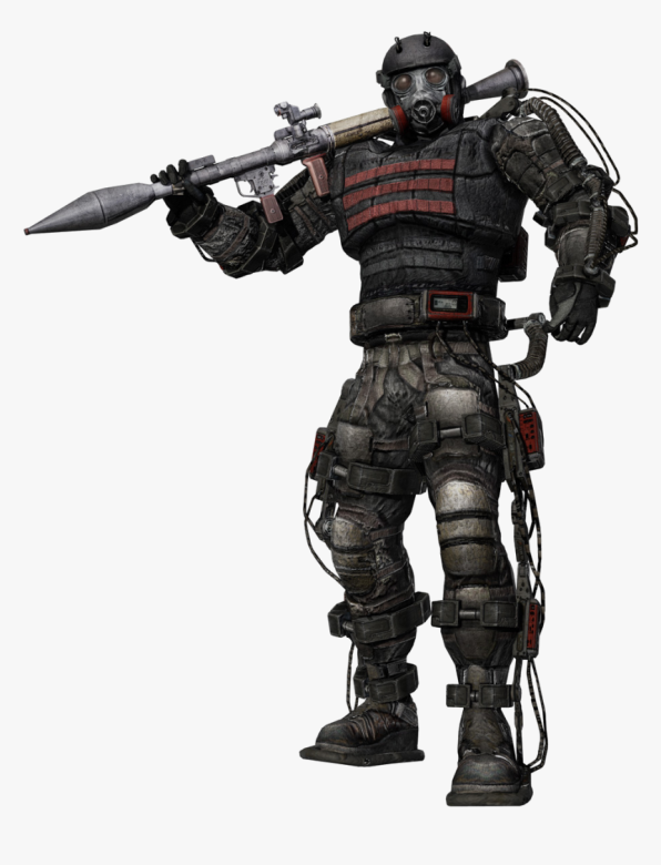 A-life fighter with weapon