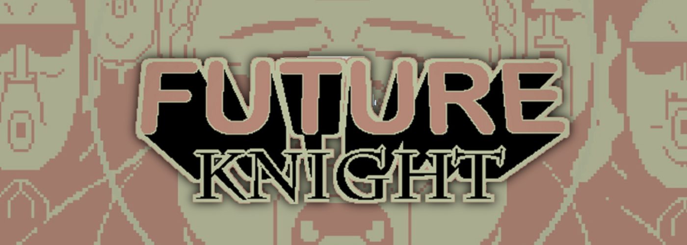 Future Knight key art with the logo over pastel LCD-style figures.